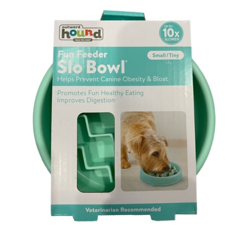 Outward Hound Green Slow Feeder Bowl